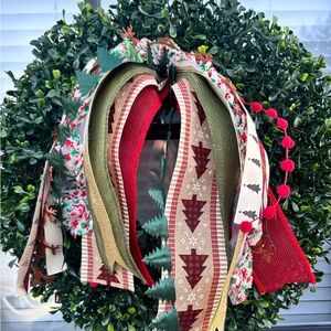 CHRISTMAS Wreath Ribbon Set Ribbon Bundle Home Décor Trims Lantern Ribbons
